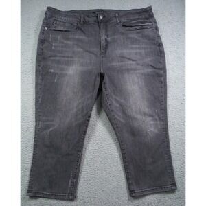 Judy‎ Blue Jeans Womens Size 22W Gray Skinny Fit Capri High Rise Stretch